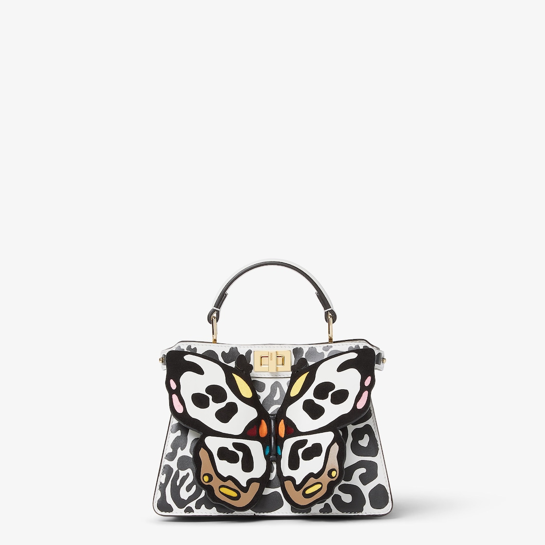 FENDI Peekaboo ISeeU Petite Printed leather bag with maxi Night Butterfly - Image 1
